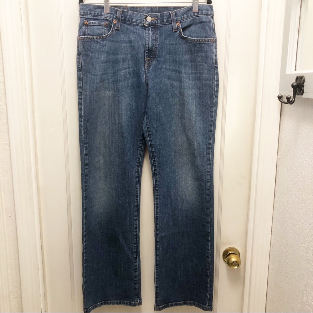 Lucky Brand Kaltex Relaxed Fit Dungarees Medium Wash Size 12